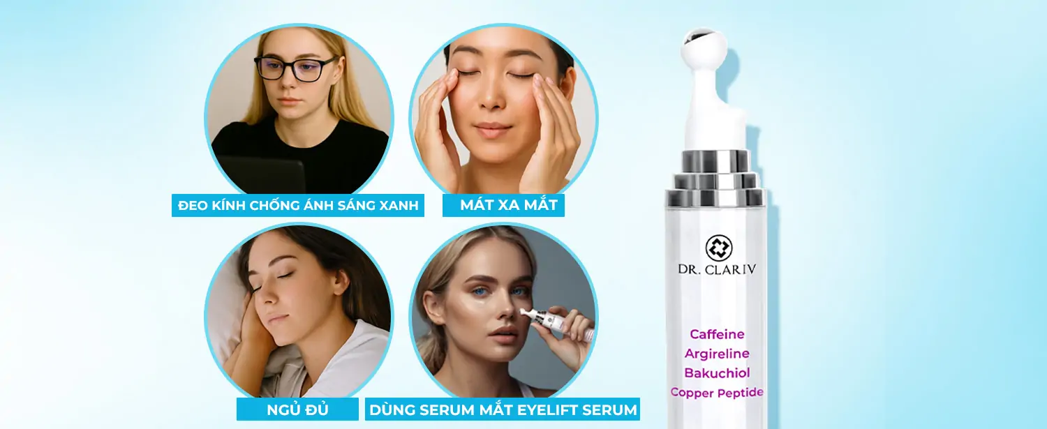 Cách Trị Nếp Nhăn Vùng Mắt – Giúp Xóa Nhăn & Mắt Luôn Tươi Trẻ - Elixir Blanc Serum - Dr.clariv